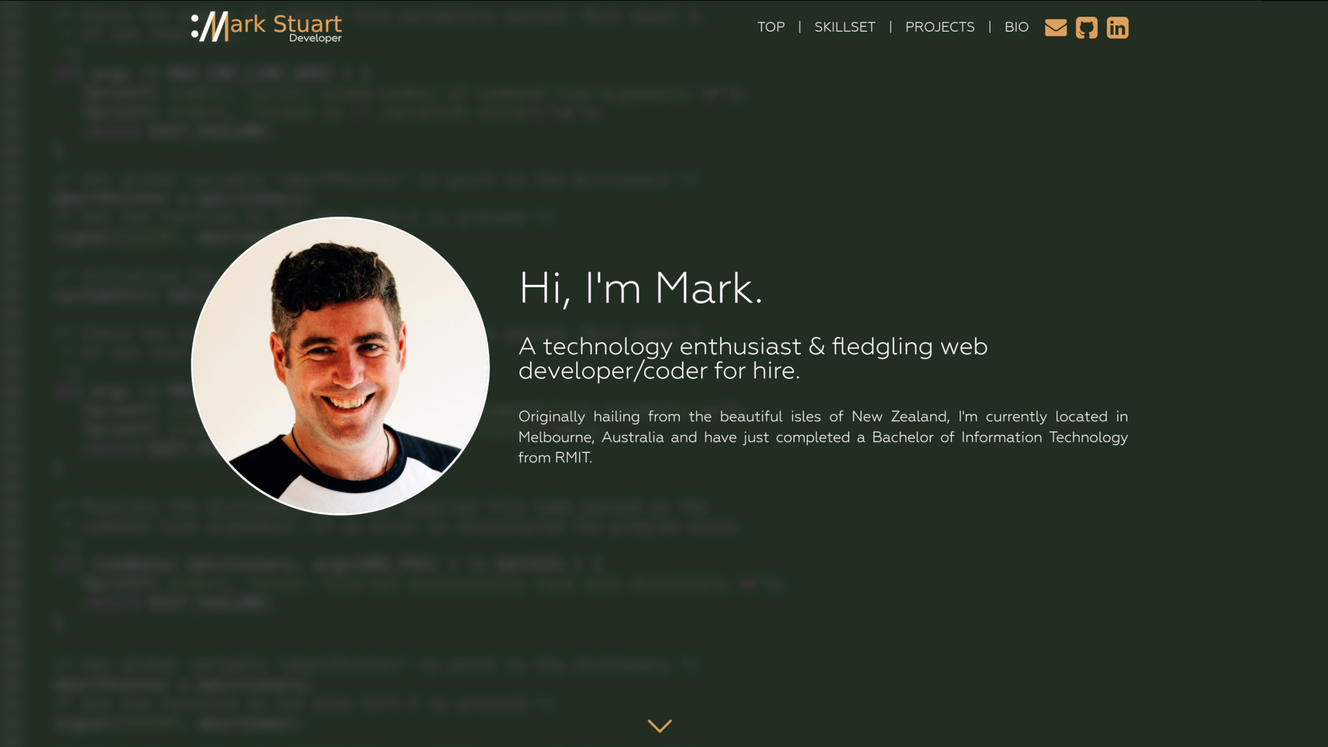 Screenshot for www.mark-stuart.me